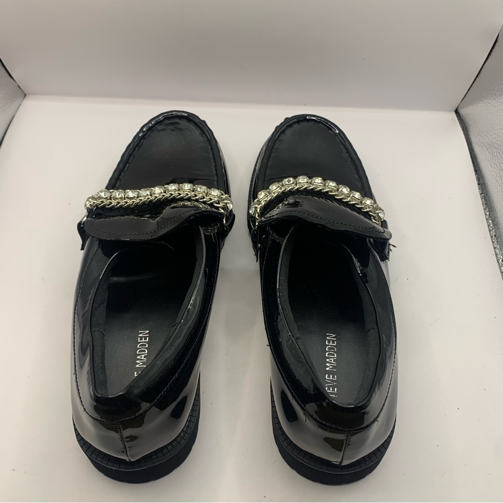 Steve Madden Taylar Loafer Black Size 5 Big Kid Girl Platform - Picture 6 of 7